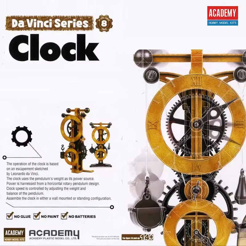 Model Kit Academy - ชุดประกอบโมเดลอัคแอดเมียร์ นาฬิกาดาวินชี ซีรีส์วิทยาศาสตร์ 18150 แบบไม่ต้องใช้กาว