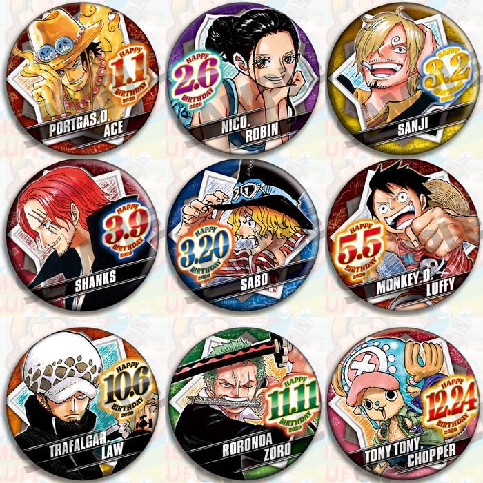 Model Kit One Piece Bandai - ชุดเข็มกลัดอนิเมะวันพีซ สินค้าลิขสิทธิ์แท้ คอลเลคชั่นวันเกิดปี 2020 ลูฟี่ โซโล