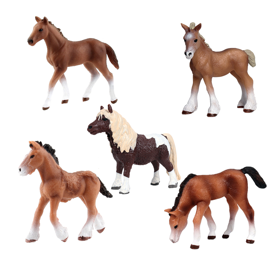 Model Kit Horse - หุ่นม้าจำลองแบบอาหรับของเล่นรูปม้าจำลองตุ๊กตาขยับแขนขาได้สัตว์ในฟาร์มสัตว์ทำจากพลาสติก