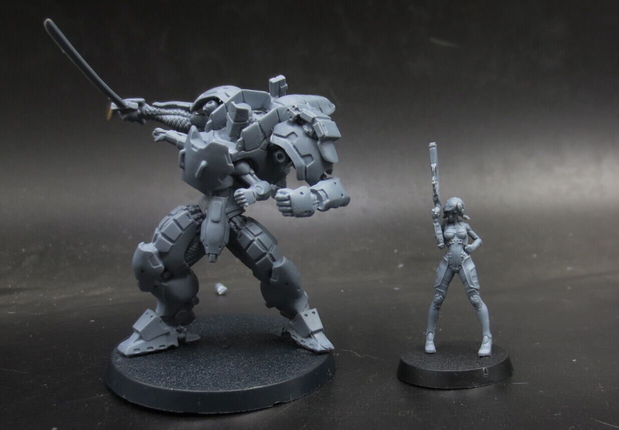 Model Kit Warhammer - ชุดโมเดลเรซิ่นชุดอวตารของสงครามทหารรับจ้างแท็กแบบฝูงบิน