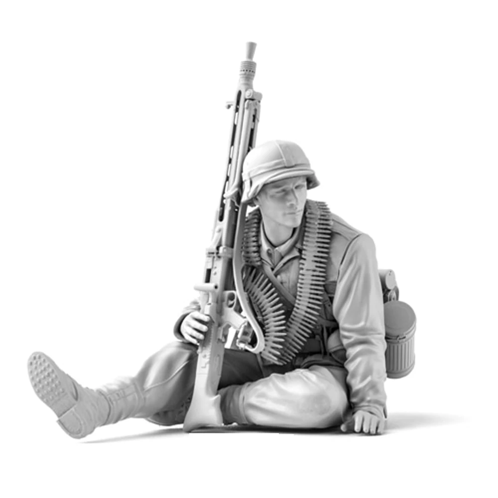 Model Kit Oberon - 1/16 Infantry MG42 Gunner, GM, โมเดลทหารเรซิ่น,