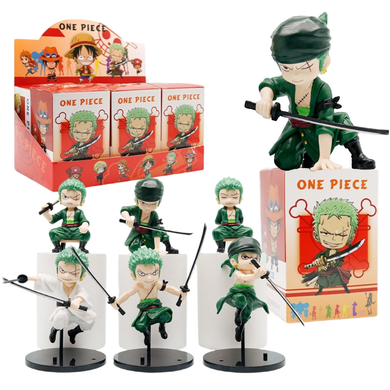 Model Kit One Piece Bandai - อนิเมะวันพีซ ชุด 6 ชิ้น/เซ็ต ฟิกเกอร์อนิเมะ โรโรโนะ
