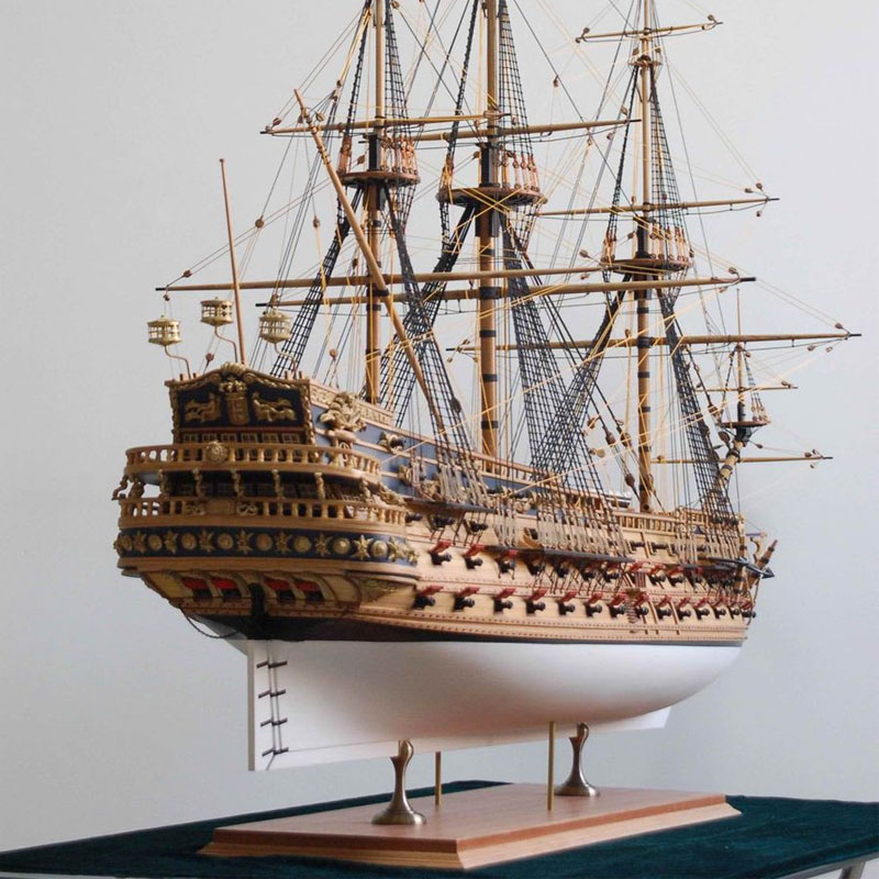 Model Kit Battleship - 1/50 St. PHILIP Class I ชุดโมเดลเรือไม้จำลองแบบประกอบด้วยมือของเล่นโมเดลเรือใบจำลองของขวัญ