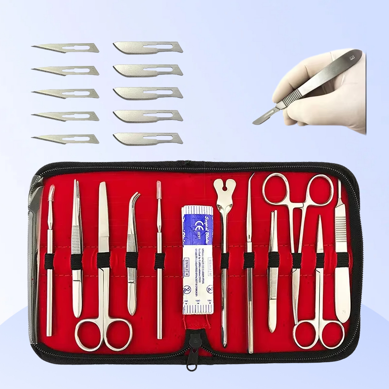 Model Kit Tweezers - ชุดฝึกหัดเย็บแผลด้วยไหมซิลิโคนทางการแพทย์ สำหรับนักศึกษา พร้อมอุปกรณ์ฝึกหัดเย็บ ประกอบด้วย หัวตรวจสแตนเลส กรรไกร
