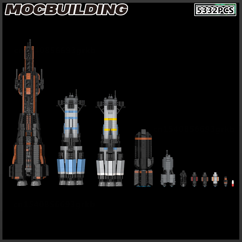 MOC Building Block Space Ship  - Model Kit Battleship บทวิจารณ์และราคา