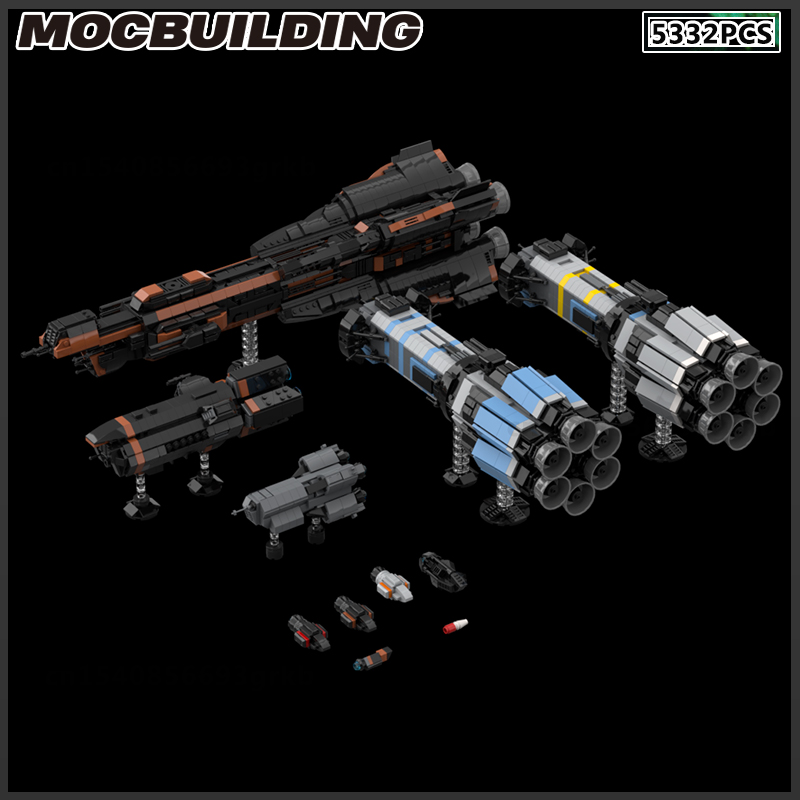MOC Building Block Space Ship  - Model Kit Battleship บทวิจารณ์และราคา