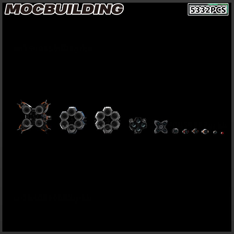 MOC Building Block Space Ship  - Model Kit Battleship บทวิจารณ์และราคา