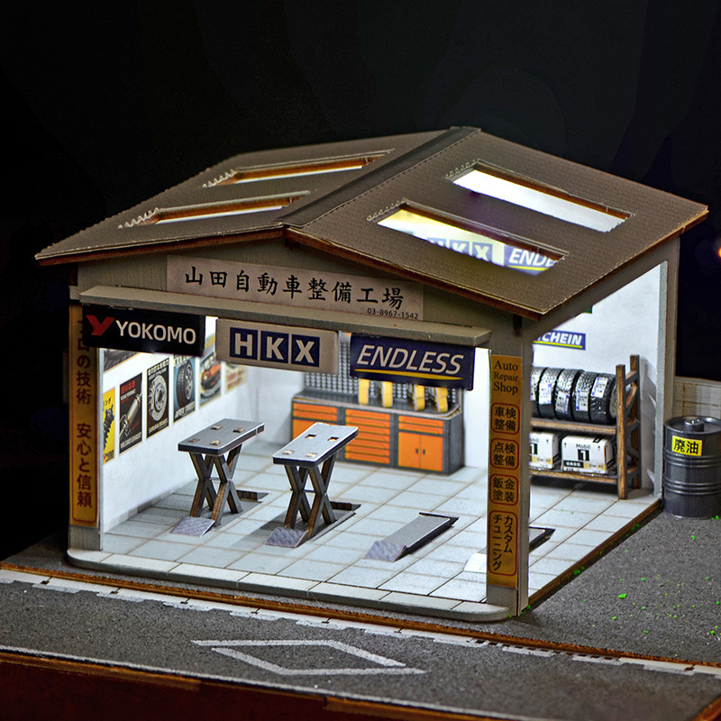 ชุดประกอบฉากจำลองอู่ซ่อมรถยนต์ - Model Kit Diorama บทวิจารณ์และราคา