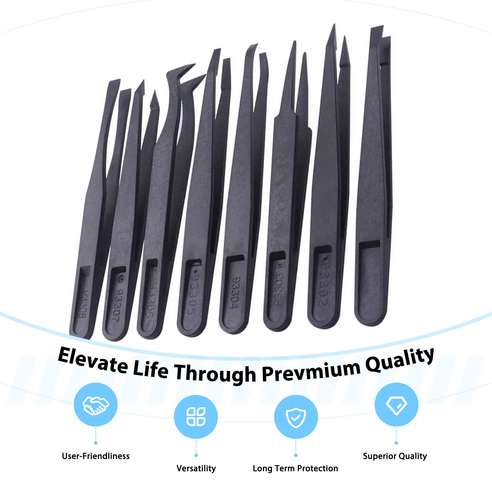 ชุดแหนบคาร์บอนไฟเบอร์ 8 ชิ้น เ - Model Kit Tweezers บทวิจารณ์และราคา