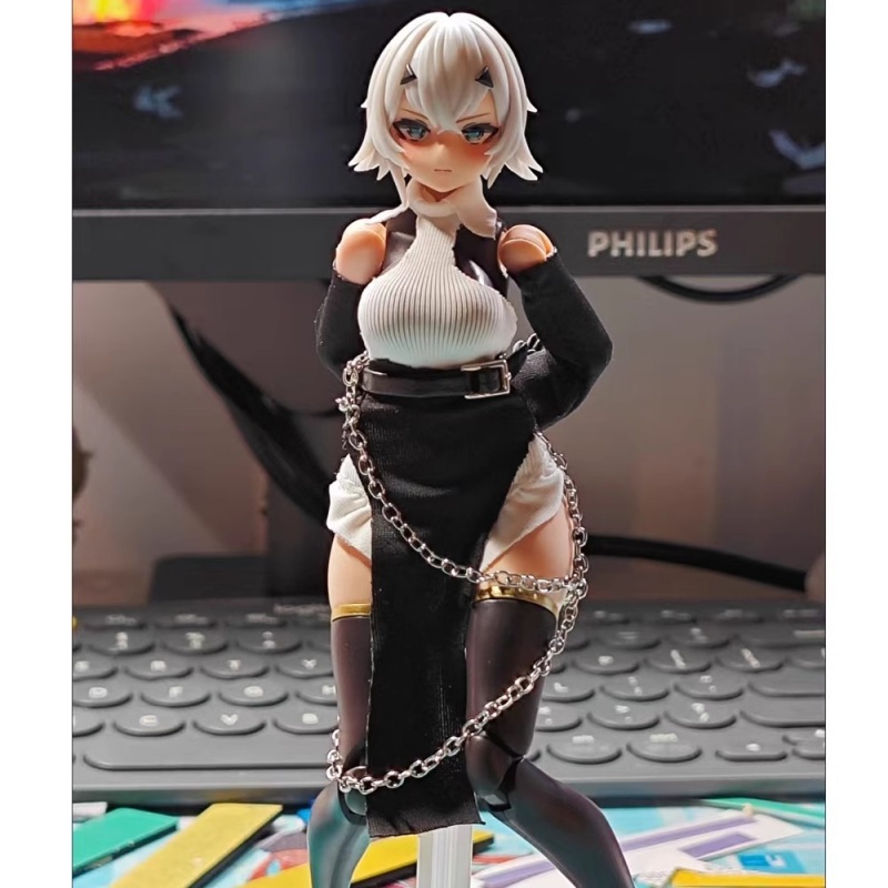 1/12 Scale สีปิดไหล่สีดําครึ่ง - Model Kit Girls บทวิจารณ์และราคา