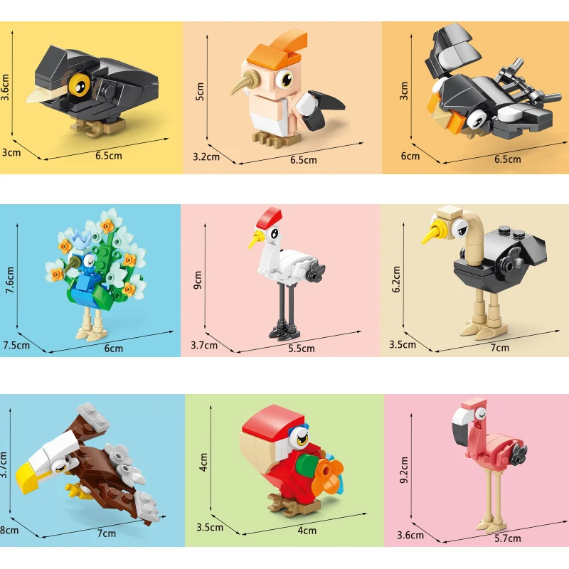 ตัวต่อสัตว์ นก นกแก้ว นกยูง นก - Model Kit Girls บทวิจารณ์และราคา